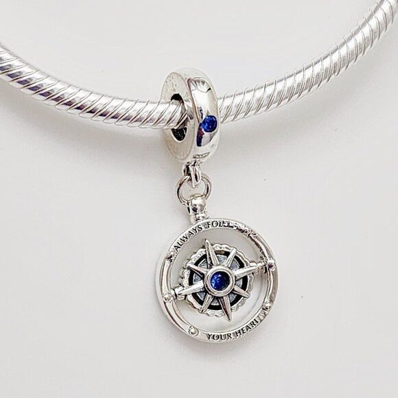 Pandora Spinning Compass Dangle Charm - Picture 3 of 4